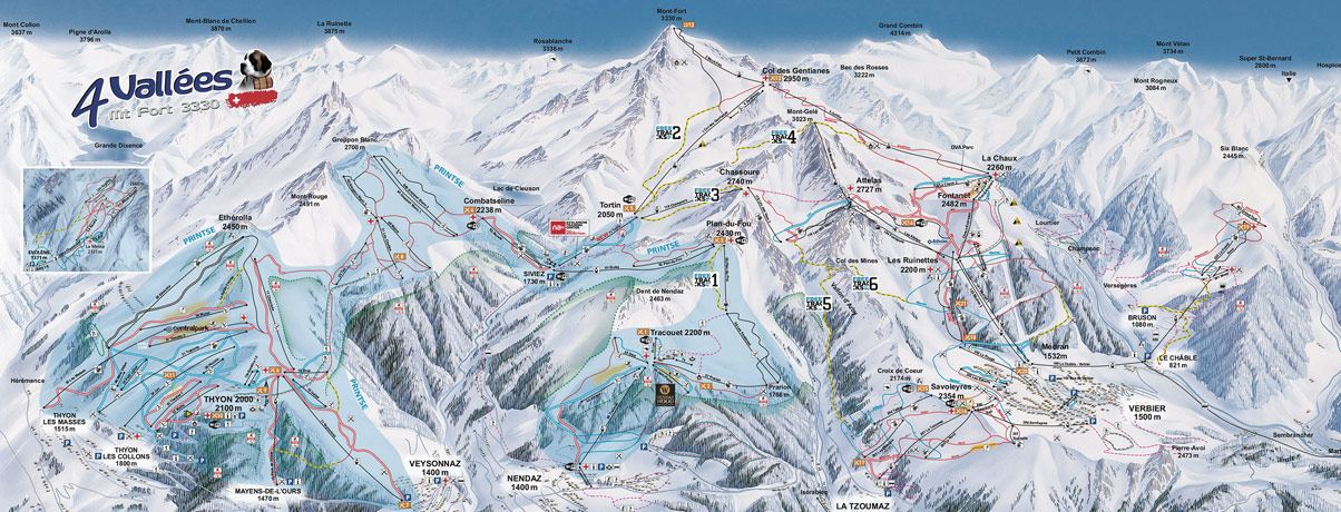 Les 4 vall&eacute;es - un domaine skiable de r&ecirc;ve